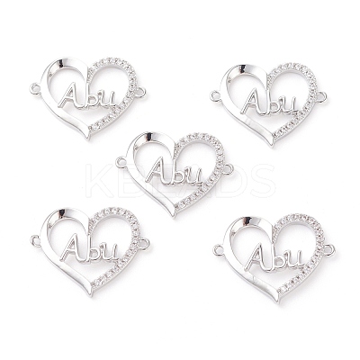 Brass Micro Pave Clear Cubic Zirconia Links ZIRC-J039-11P-1