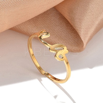 304 Stainless Steel Cuff Rings for Women RJEW-D285-01G-A-1