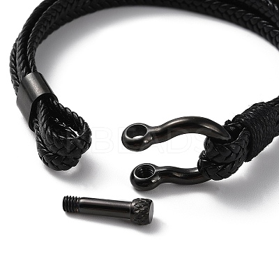 Microfiber Braided Cord Bracelet BJEW-F460-08B-1-1