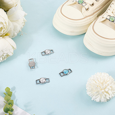 Alloy & Resin Shoelace Charms FIND-CP0002-94B-1