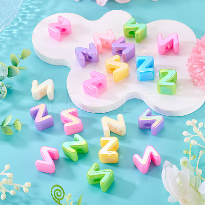 20Pcs UV Plating Opaque Acrylic European Beads OACR-TADJ0001-16Z-1