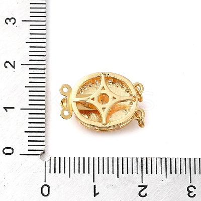Brass Micro Pave Clear Cubic Zirconia Box Clasps KK-M270-11G-1