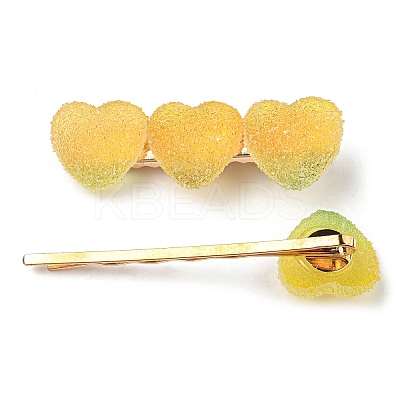 Gradient Heart Resin & Iron Clips Sets PHAR-F018-02E-1