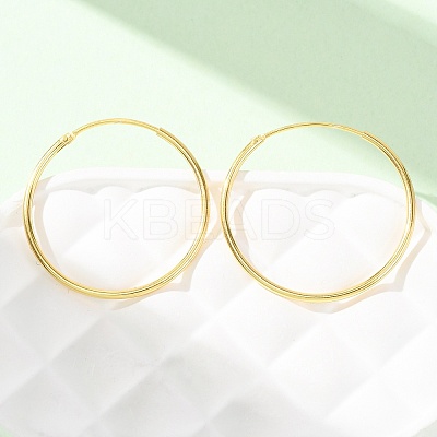 925 Sterling Silver Huggie Hoop Earrings EJEW-C179-05D-G-1