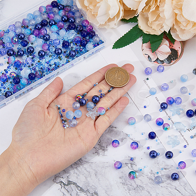3 Bags Glass Beads GLAA-DC0001-37A-1