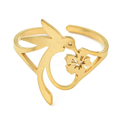 304 Stainless Steel Open Rings LS-RJEW-S237-01G-1