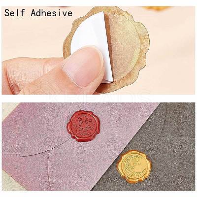 25Pcs Adhesive Wax Seal Stickers DIY-CP0011-50D-1