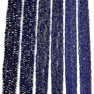 Electroplate Glass Beads Strands EGLA-A044-P6mm-B07-1