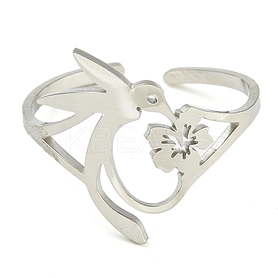304 Stainless Steel Open Rings RJEW-S237-01P-1