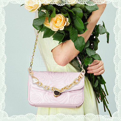 Love Heart Imitation Pearl Phone Case Chain FIND-WR0007-28-1