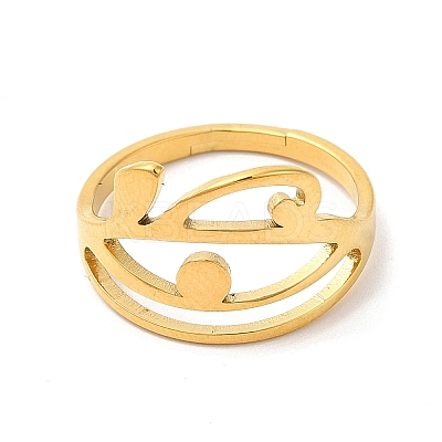 Ion Plating(IP) 304 Stainless Steel Finger Rings RJEW-L107-003G-1