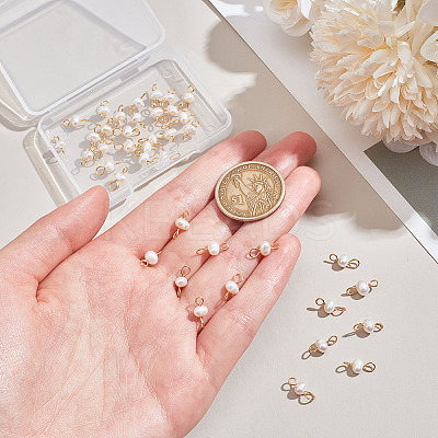 40Pcs Natural Cultured Freshwater Pearl Connector Charms FIND-AB00053-1