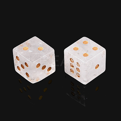 Natural Quartz Crystal Carved Cube Dice T144-07D-1
