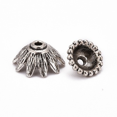 Mixed Style Tibetan Style Alloy Bead Caps X-TIBE-O006-26-1