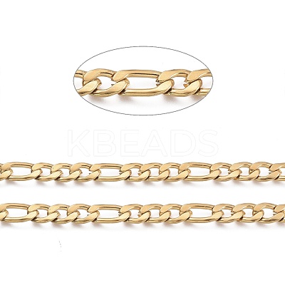 304 Stainless Steel Figaro Chains CHS-M001-04G-1
