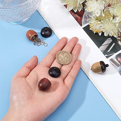 3Pcs 3 Colors Wood Pendants WOOD-NB0002-06-1