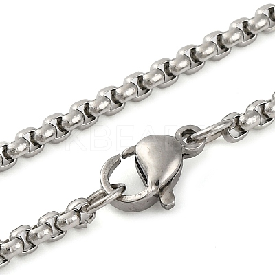 201 Stainless Steel Viking Knot Guitar Pendant Box Chain Necklaces for Women Men NJEW-S007-03P-1