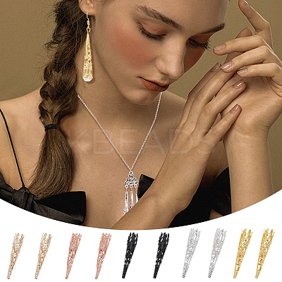 150Pcs 5 Style Iron Filigree Bead Cone IFIN-PH0005-19-1