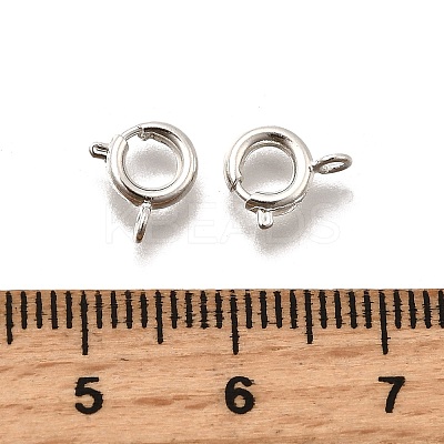 Eco-friendly Brass Spring Ring Clasps KK-D082-01F-S-1