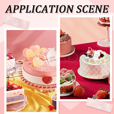 21Pcs 3 Colors Birthday Theme Mirror Effect Acrylic Birthday Cupcake Insert Card Decoration AJEW-SP0001-72B-1