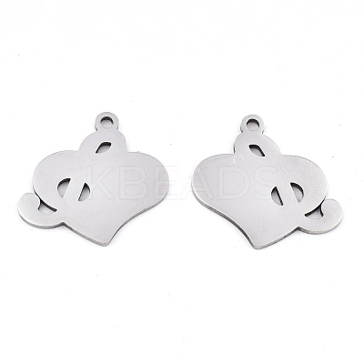 Non-Tarnish 201 Stainless Steel Pendants STAS-S081-024-1