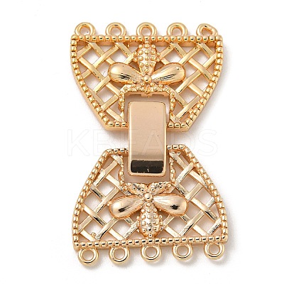 Brass Fold Over Clasps KK-N254-117G-01-1