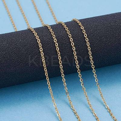 3.28 Feet PVD Vacuum Plating 304 Stainless Steel Cable Chains X-CHS-F007-01G-A-1