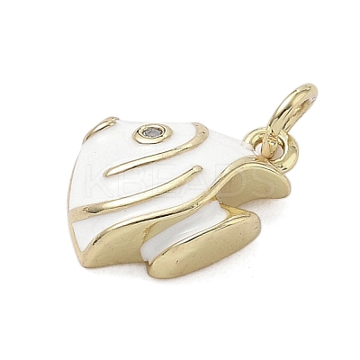 Brass Enamel Pendants KK-K368-12G-1
