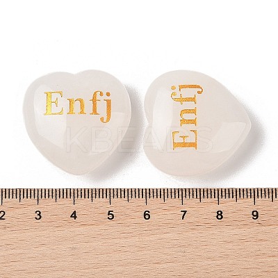 Natural Quartz Crystal Heart Engraving MBTI Figurines Statues for Home Office Desk Decorations X1-G-K353-05M-1