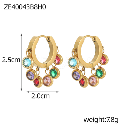 304 Stainless Steel Chandelier Earrings STAS-OY003-66G-1