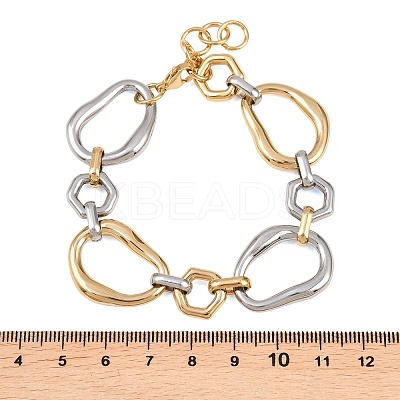 304 Stainless Steel Two Tone Chain Bracelets BJEW-P381-01B-A-1
