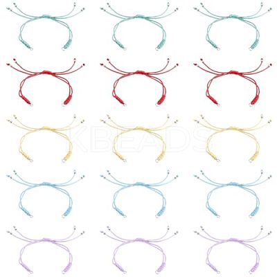 Adjustable Nylon Braided Cord Bracelet Making Accessories AJEW-PH0004-84-1