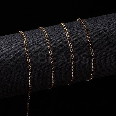 3.28 Feet Ion Plating(IP) 304 Stainless Steel Twisted Chains X-CHS-H007-16G-1