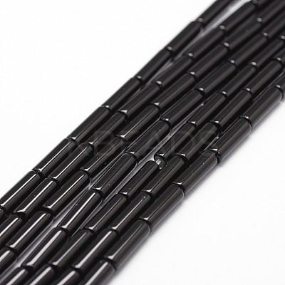 Natural Black Onyx Beads Strands X-G-P161-38-13x4mm-1