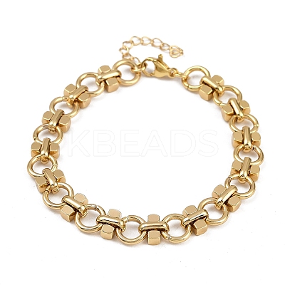304 Stainless Steel Link Chain Bracelets BJEW-H207-01A-G-1