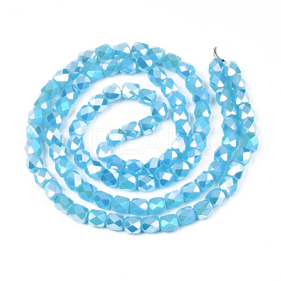 Electroplate Glass Beads Strands EGLA-N002-13-A05-1