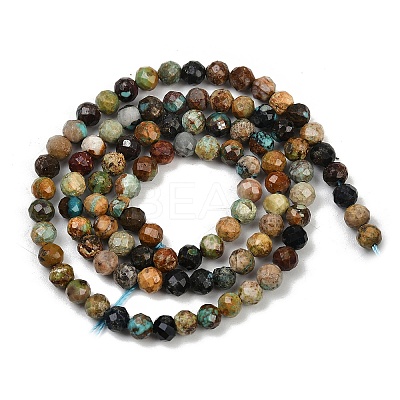Natural HuBei Turquoise Beads Strands G-L628-B02-4mm-02-1