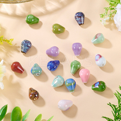 20Pcs Handmade Porcelain Beads PORC-TA0001-24-1