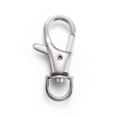 Tarnish Resistant 304 Stainless Steel Swivel Lobster Claw Clasps STAS-I117-01P-1