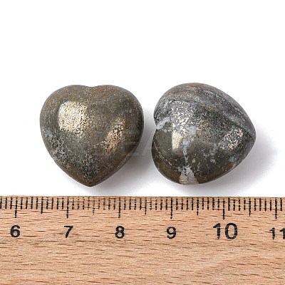 Natural Pyrite Heart Love Stone G-F659-B28-1