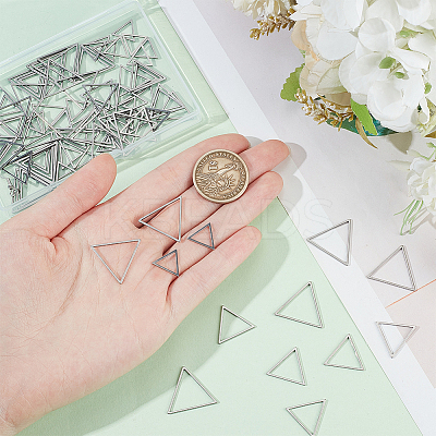 DIY 304 Stainless Steel Triangle Dangle Earrings Making Kit DIY-DR0001-40-1