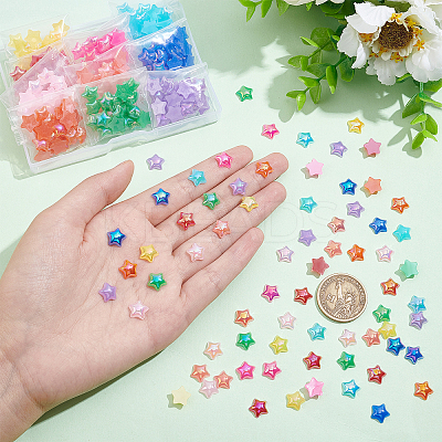 300Pcs 10 Colors Opaque Acrylic Cabochons PACR-PH0001-05-1