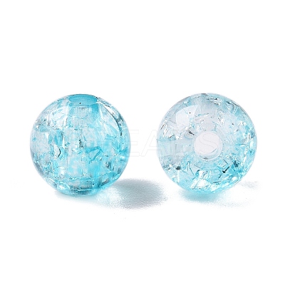 Transparent Crackle Acrylic Beads CACR-N002-22B-1