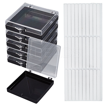 9Pcs Plastic Fake Nail Tips Storage Box CON-SP0001-15D-1
