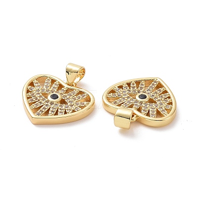 Brass Micro Pave Cubic Zirconia Pendants ZIRC-F134-11G-1