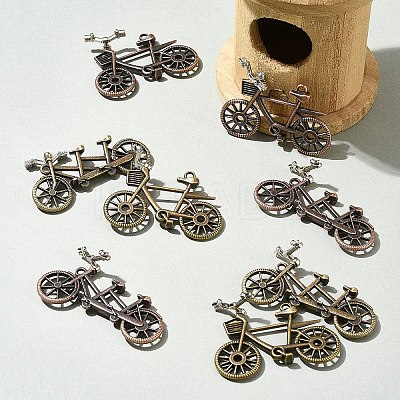 8Pcs 4 Styles Tibetan Style Alloy Pendants FIND-FS0002-59-1