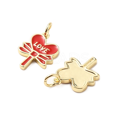 Brass Enamel Pendants KK-L237-025G-02-1