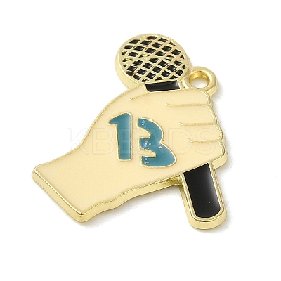 Alloy Enamel Pendants ENAM-C022-02B-G-1