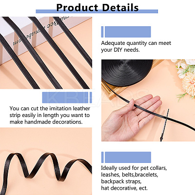 Flat PU Leather Cord DIY-WH0656-51A-1