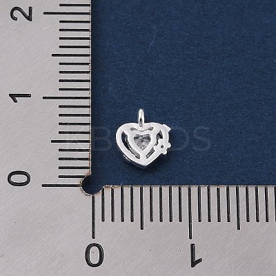 925 Sterling Silver Micro Pave Cubic Zirconia Pendants STER-Q002-02A-1